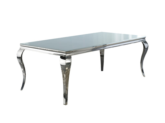 Mesa de Comedor Rectangular Barroque 200x100 cm Cristal y Acero Schuller - vista principal | Schuller