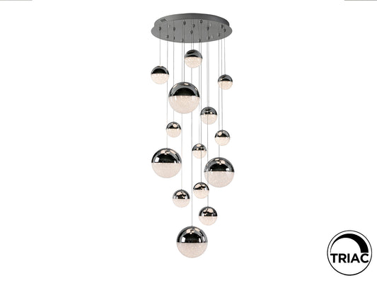 Lámpara Colgante LED Sphere 14 Luces 60 cm Cromo Dimable Schuller - vista principal | Schuller