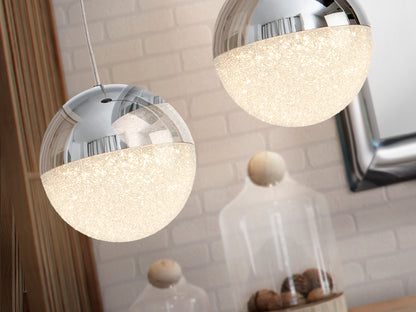 Lámpara Colgante LED Sphere 12 cm Cromo Schuller en ambiente decorado | Schuller