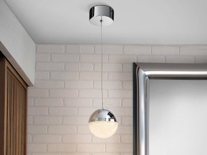 Lámpara Colgante LED Sphere 12 cm Cromo Schuller en ambiente decorado | Schuller · Ref. 793301