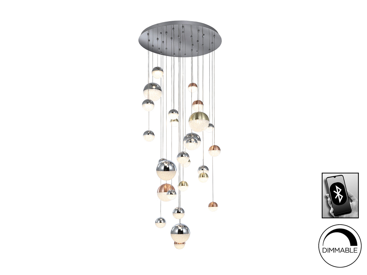 Lámpara Colgante LED Sphere 27 Luces Ø80 cm Dimable CCT Schuller - vista principal | Schuller