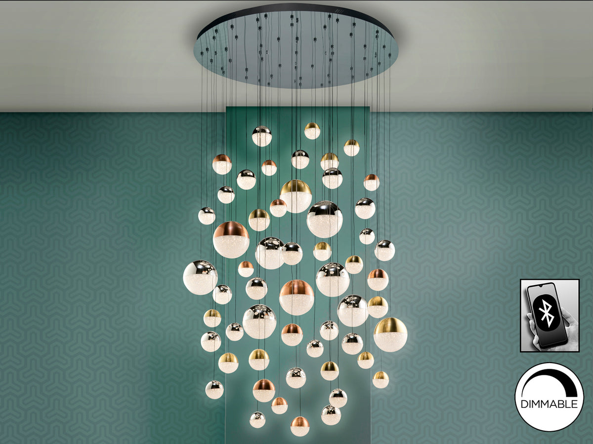 Lámpara Colgante LED Sphere Ø140 cm Dimable 55 Luces Schuller en ambiente decorado | Schuller