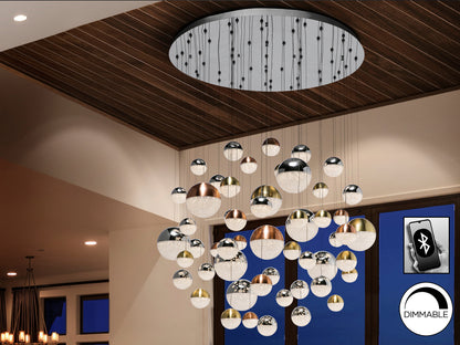 Lámpara Colgante LED Sphere Ø140 cm Dimable 55 Luces Schuller en ambiente decorado | Schuller