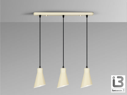 Lámpara de 3 Luces Bera Crema Satinado Regulable - Schuller - 13348 - Vista 3
