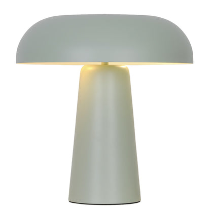 Lámpara sobremesa Idea verde Alemar - Vista principal con pantalla metálica