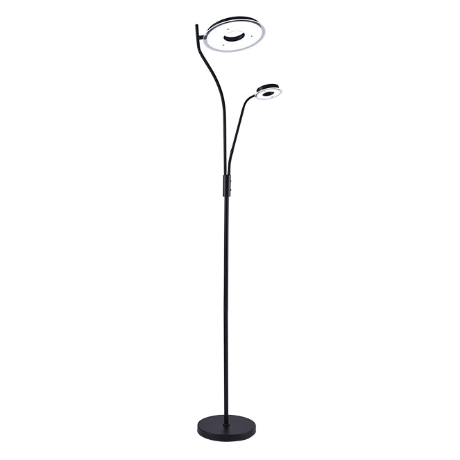 Lámpara de pie LED GENOVA BELAIR 8001 BK con lector orientable