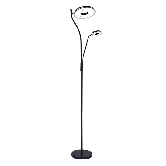 Lámpara de pie LED GENOVA BELAIR 8001 BK con lector orientable