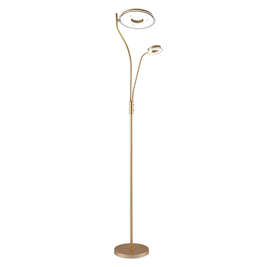 Lámpara de pie LED GENOVA BELAIR 8001 GL con brazo de lectura orientable