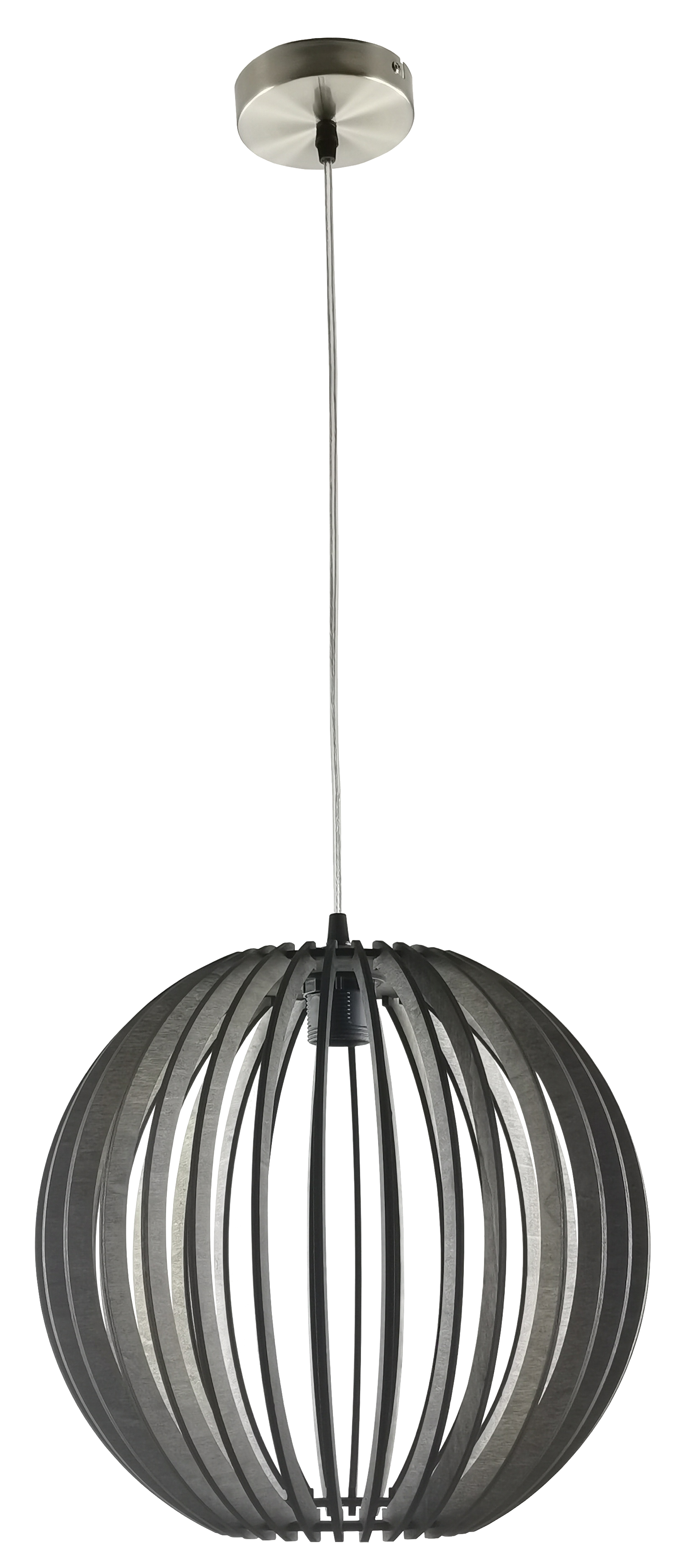Lámpara colgante de madera café, diseño vintage minimalista ideal para salón