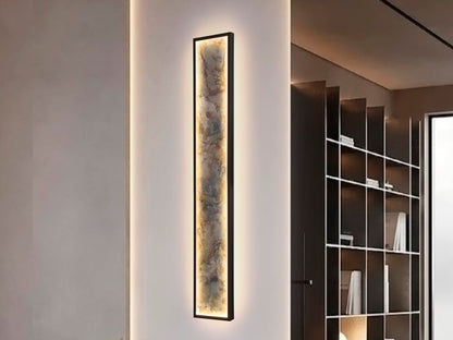 Aplique Plafón LED Stone 100 cm Negro CCT Schuller en ambiente decorado | Schuller