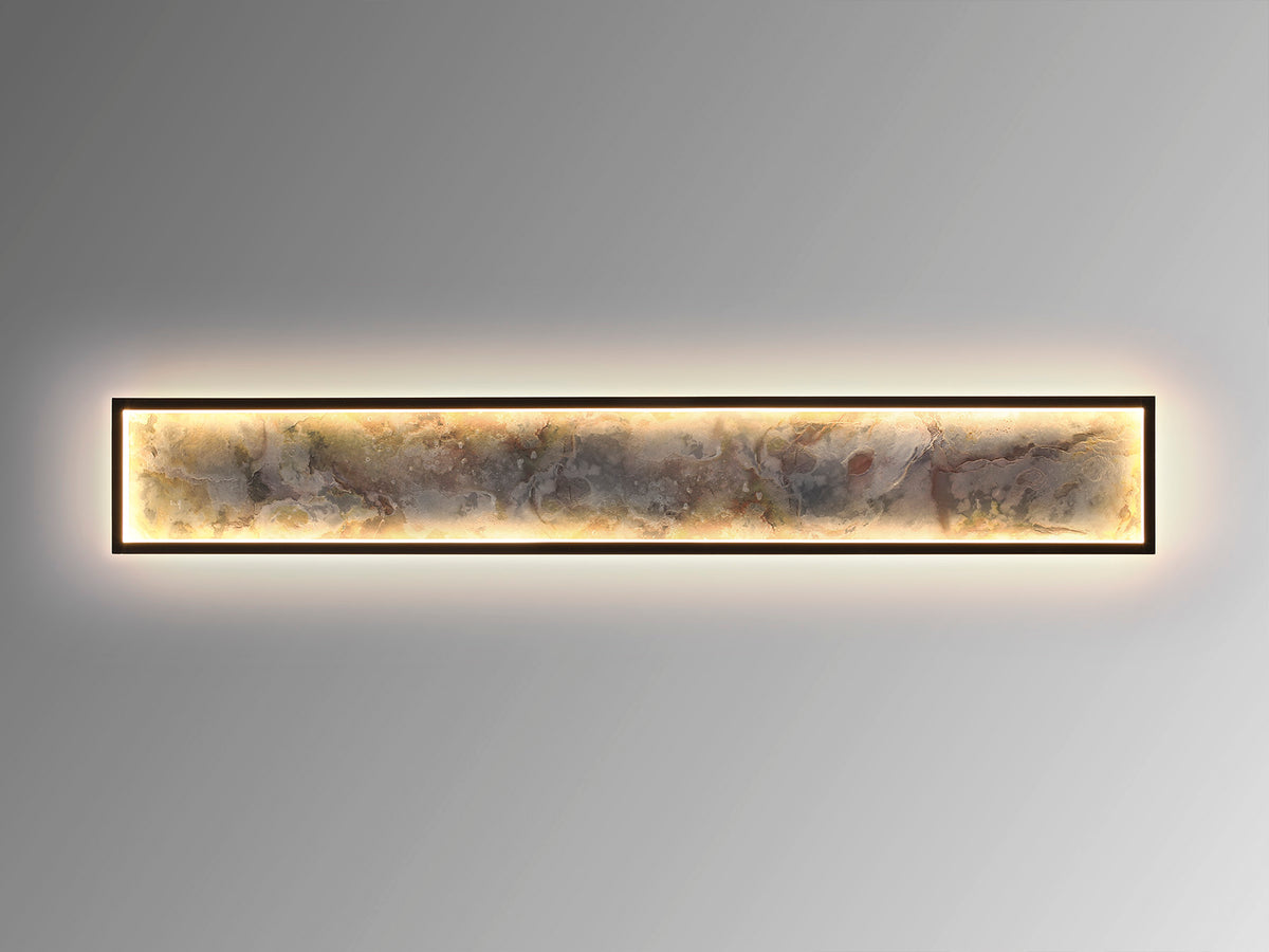 Aplique Plafón LED Stone 100 cm Negro CCT Schuller en ambiente decorado | Schuller