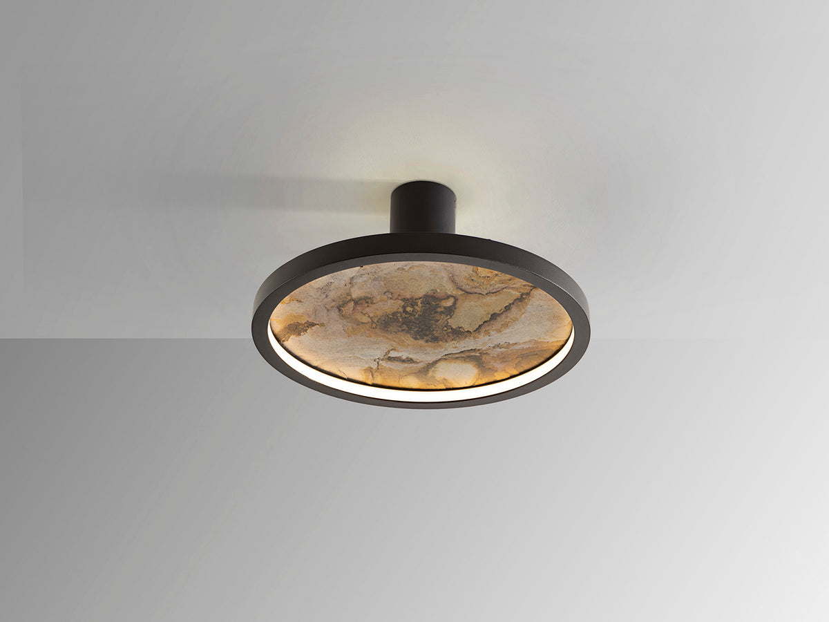 Aplique de Pared LED Stone 32 cm CCT Negro Schuller en ambiente decorado | Schuller · Ref. 803641