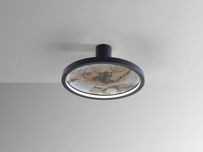 Aplique de Pared LED Stone 32 cm CCT Negro Schuller en ambiente decorado | Schuller · Ref. 803641