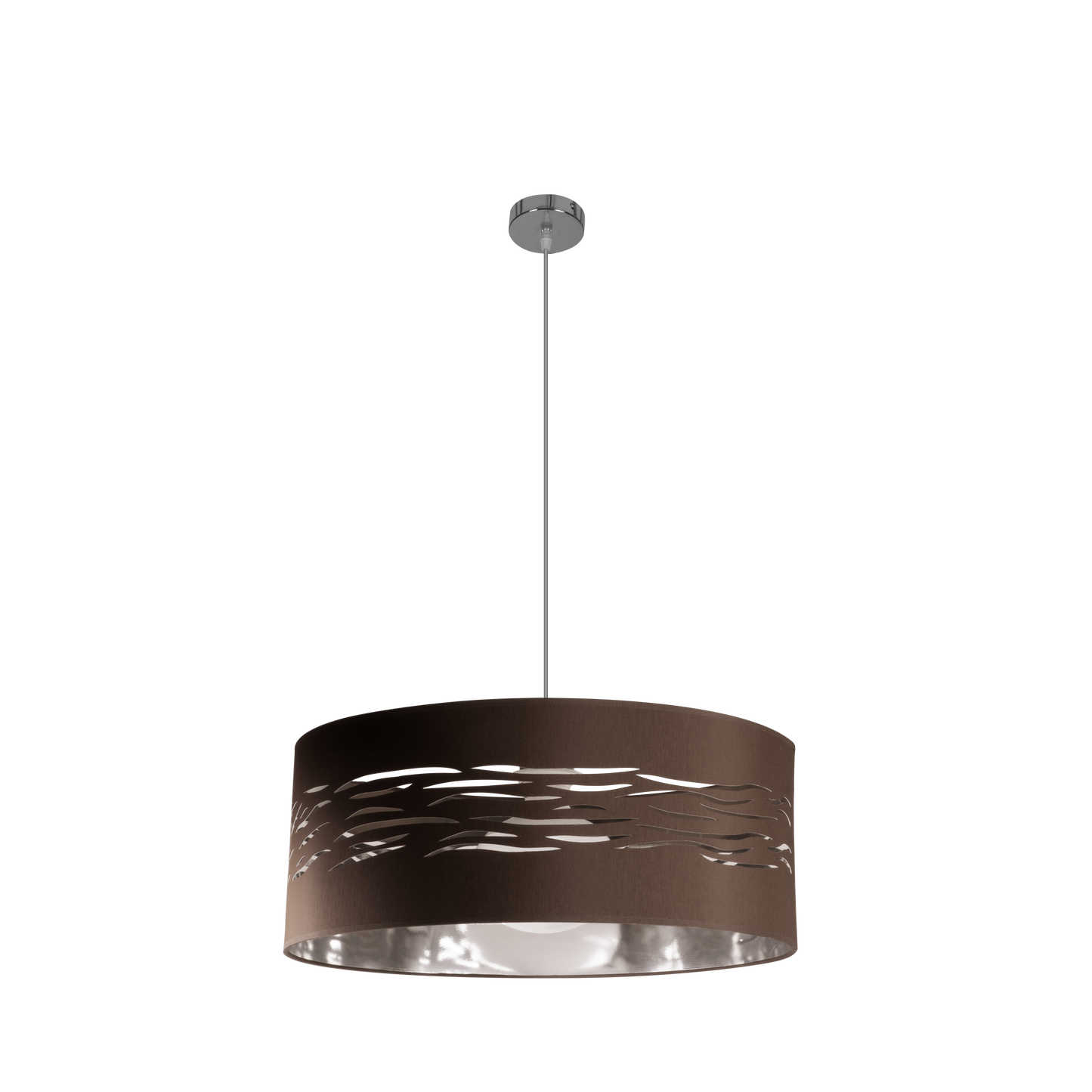 Colgante Niebla Cromo/Marrón-Plata Fabrilamp, diseño moderno y elegante para tu hogar.