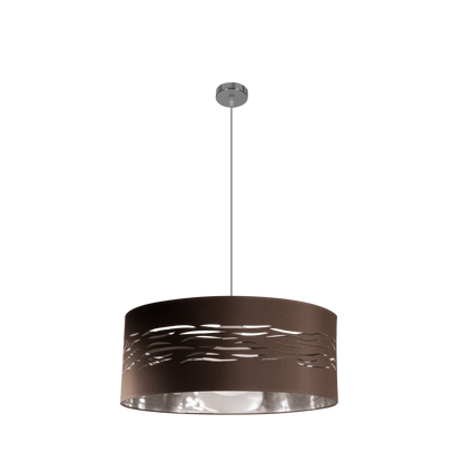 Colgante Niebla Cromo/Marrón-Plata Fabrilamp, diseño moderno y elegante para tu hogar.