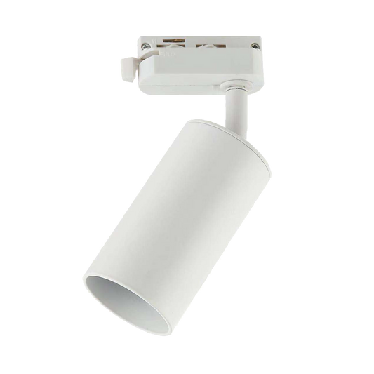 Foco Voronia fabricado en aluminio color blanco, ideal para iluminación interior