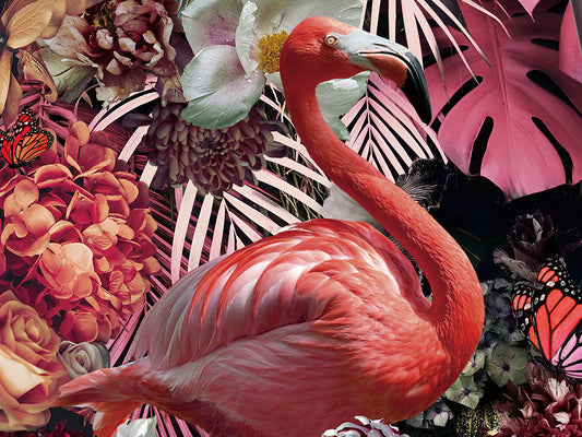 Fotografía Impresa en Cristal Templado Flamenco 80x120 cm Schuller en ambiente decorado | Schuller