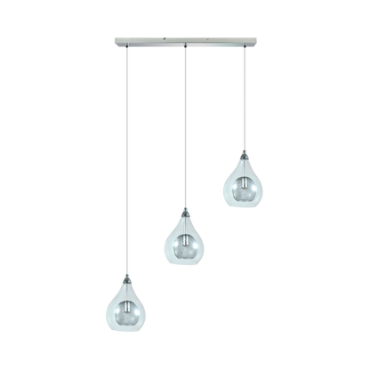 Elegante lámpara de techo cromada ideal para salón o sala de estar