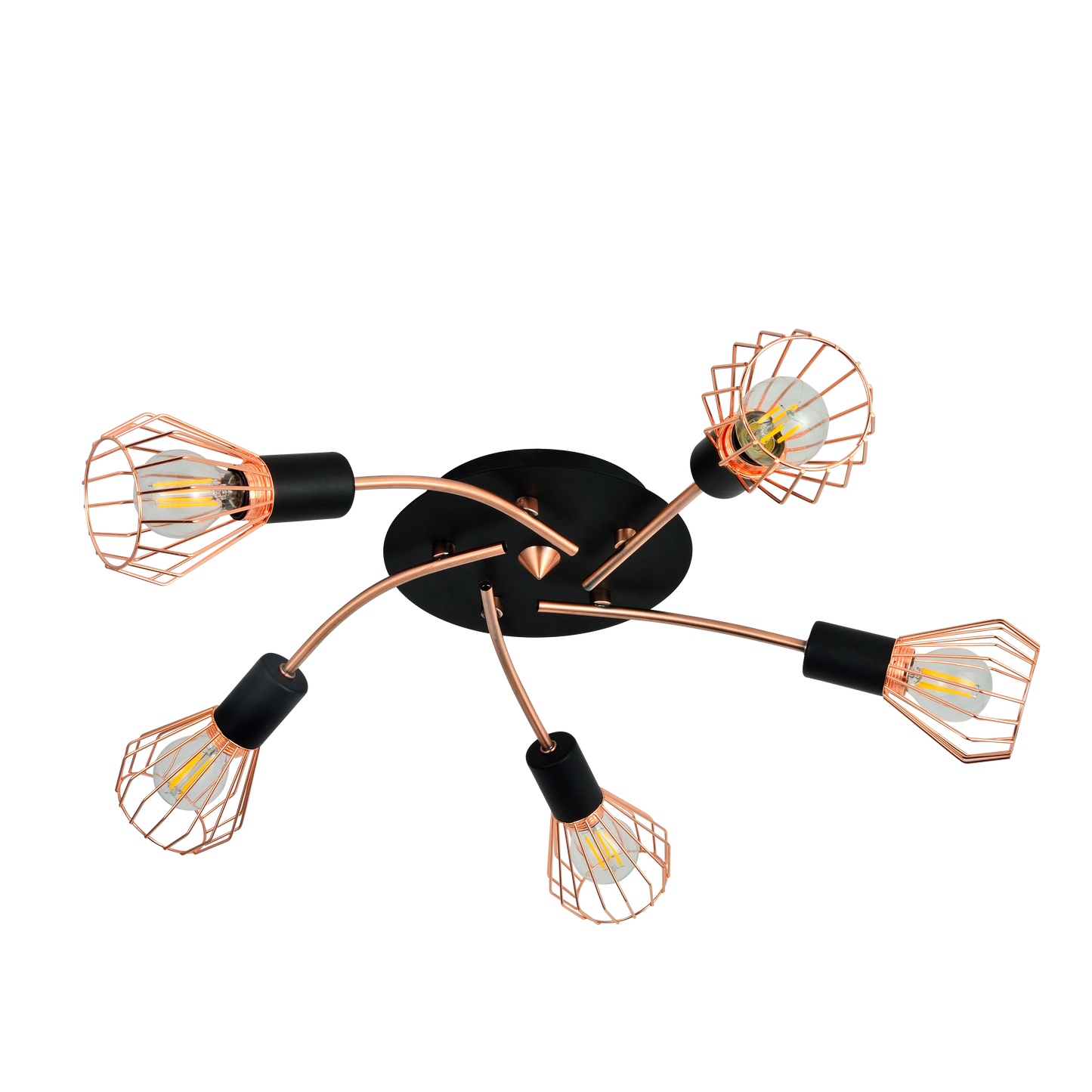 Plafón de techo con 5 luces E14, ideal para crear un ambiente acogedor en tu hogar