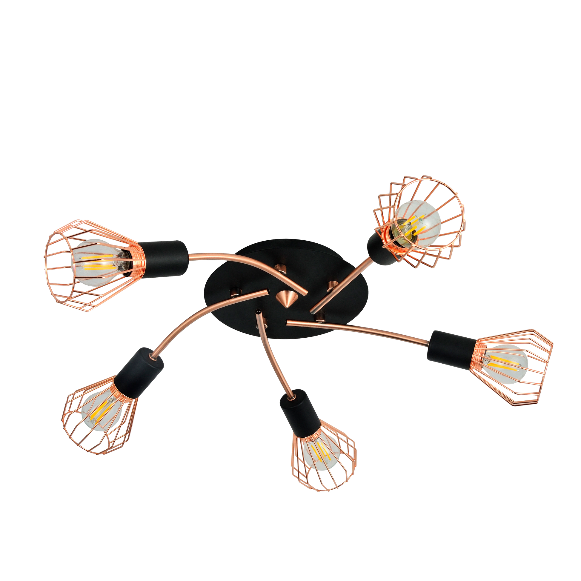 Plafón de techo con 5 luces E14, ideal para crear un ambiente acogedor en tu hogar