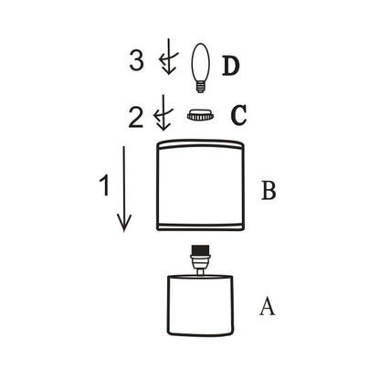 Detalle de base y pantalla de la lámpara sobremesa Malia ALEMAR en cerámica