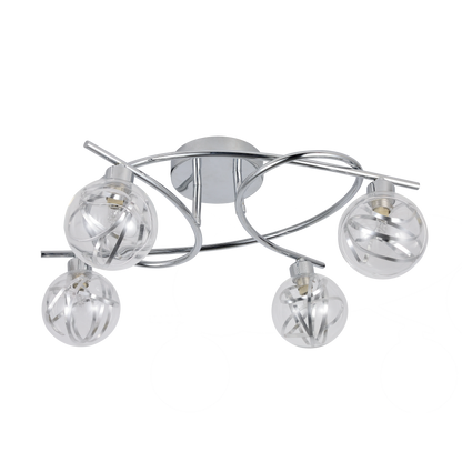 Lámpara de techo moderna con estilo cromado ideal para el salón