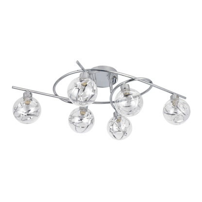 Plafón de diseño original con cintas de metal, ideal para dormitorio