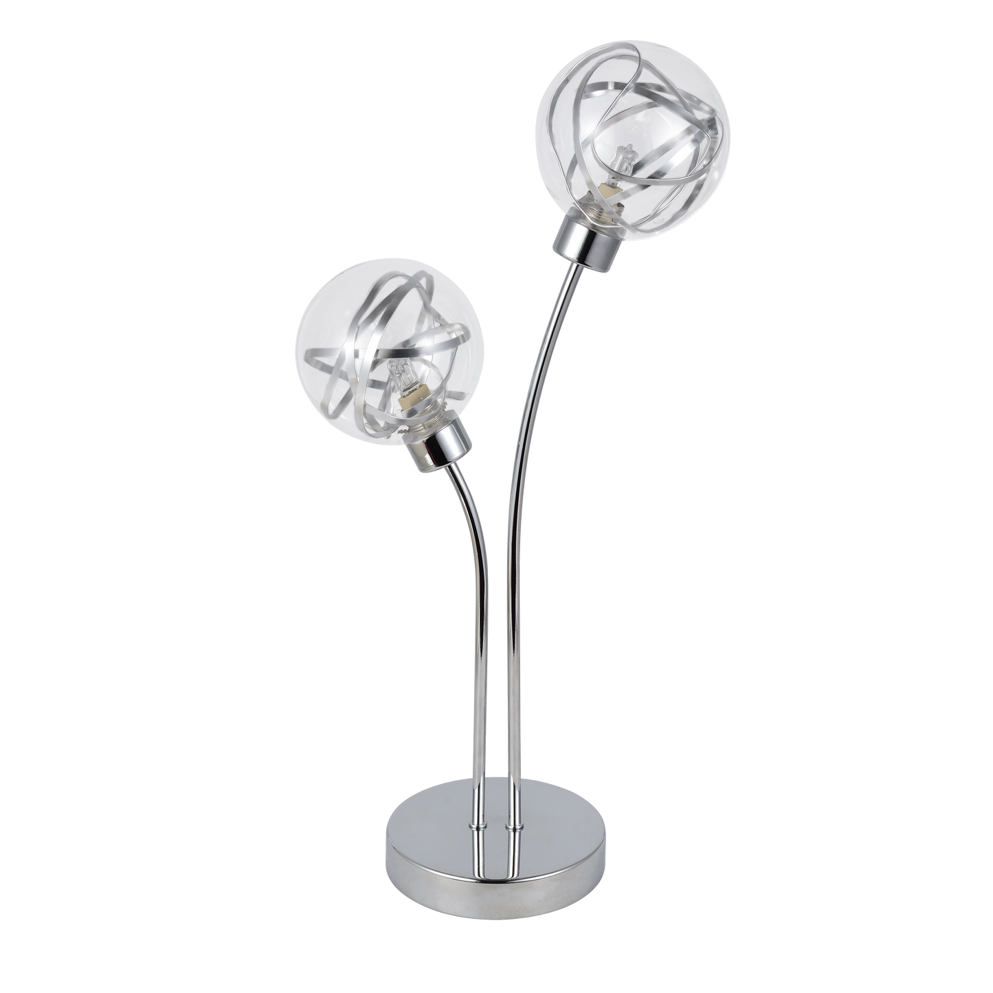 Elegante lámpara cromada ideal para iluminar el salón o dormitorio
