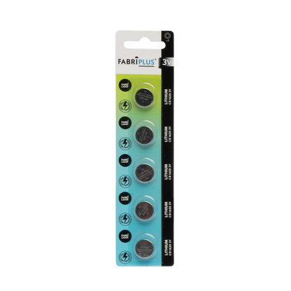 Pila de botón CR1620 3V Fabriplus con voltaje constante para uso diario