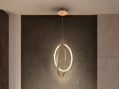 Lámpara Colgante LED Ocellis 22W Oro Rosa Schuller en ambiente decorado | Schuller