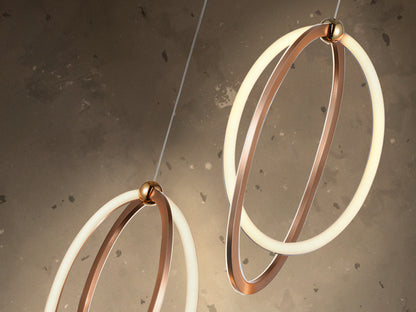 Lámpara Colgante LED Ocellis 22W Oro Rosa Schuller en ambiente decorado | Schuller