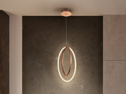 Lámpara Colgante LED Ocellis 22W Oro Rosa Schuller en ambiente decorado | Schuller
