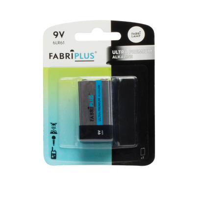 Pila alcalina 9V con 0% Mercurio, ideal para uso en juguetes y detectores de humo.