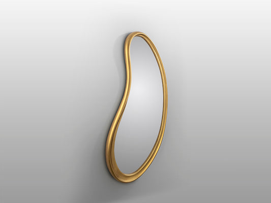 Espejo Decorativo Brigitte de Schuller (Brigitte) en color Dorado con marco de forma orgánica - Ref 815567.
