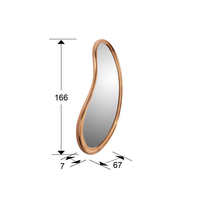 Plano con medidas de Espejo de Pie Brigitte 166 cm Oro Rosa Schuller