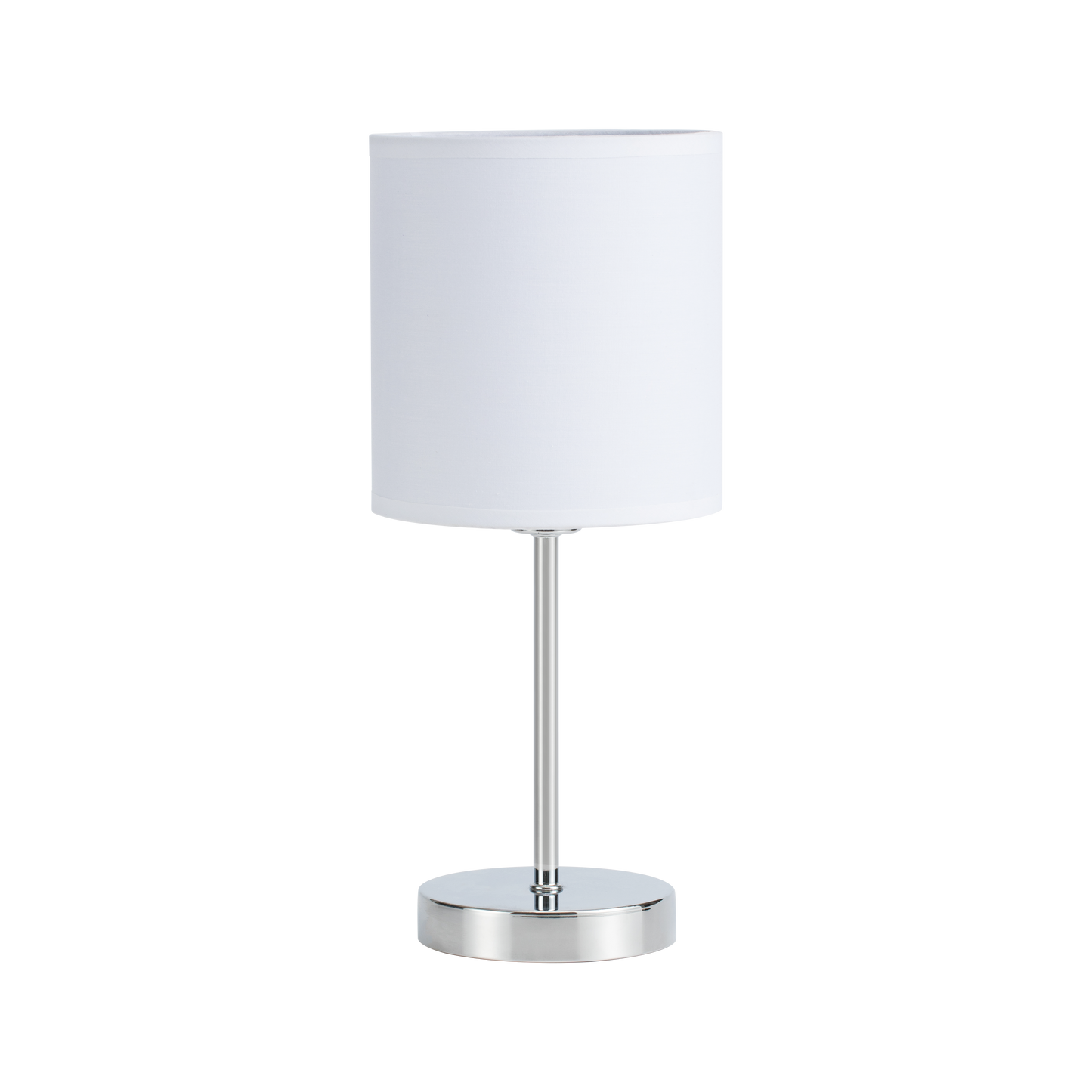 Sobremesa Chanza Blanco/Cromo de Fabrilamp, iluminación elegante para tu hogar.