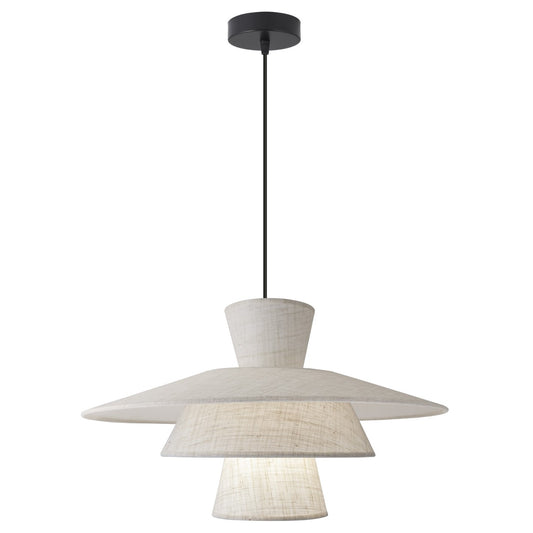 Colgante Bari lino tostado ALEMAR con pantallas de tela - Vista principal