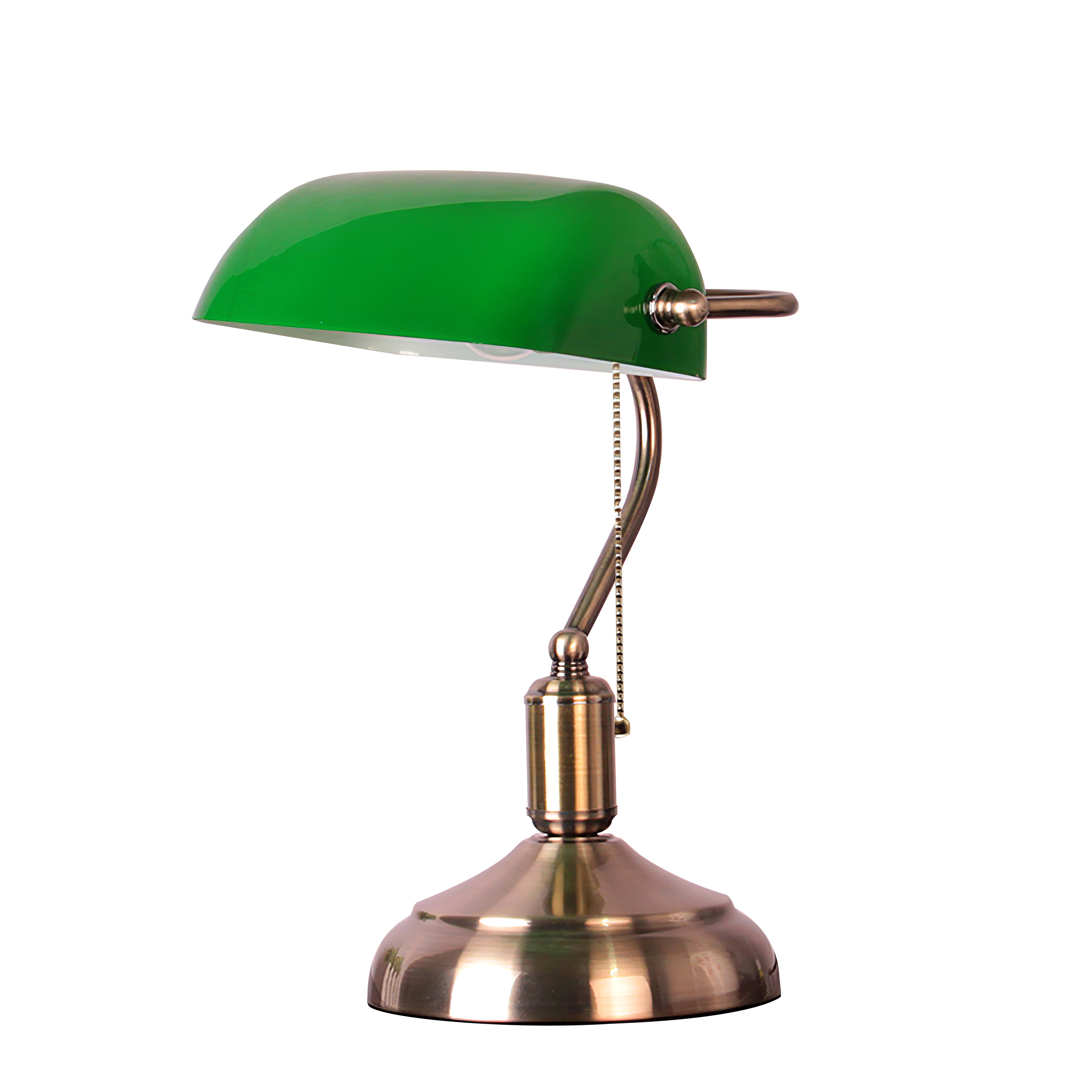 Flexo Sobremesa Abogado Cuero/Verde E27 Fabrilamp - Vista frontal