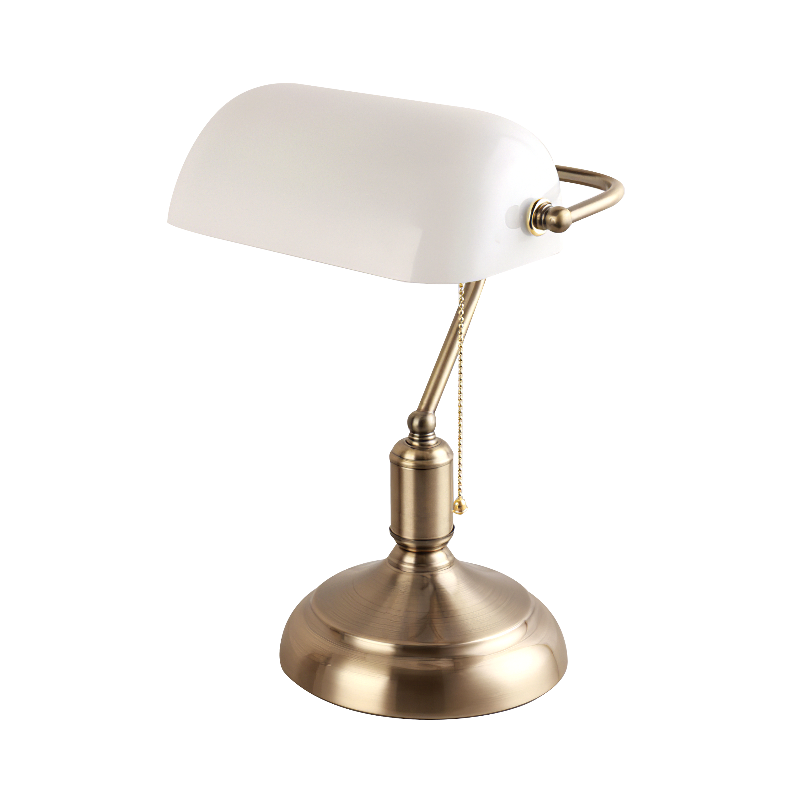 Flexo Sobremesa Abogado Cuero/Blanco Fabrilamp - Vista frontal