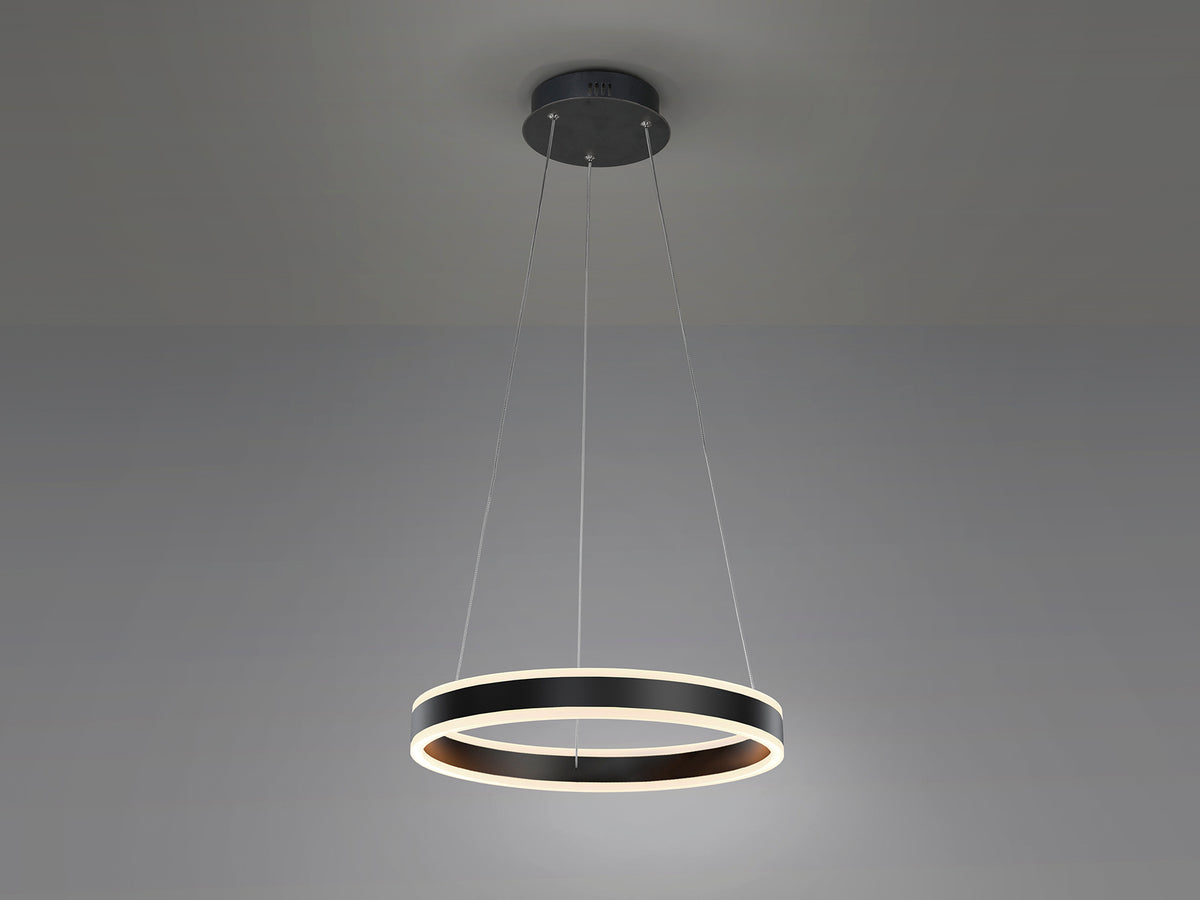Lámpara de Techo LED Helia 50 cm Negro Mate 55W Schuller en ambiente decorado | Schuller