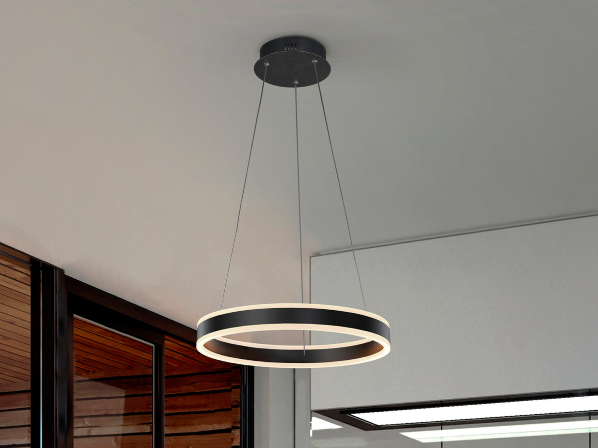 Lámpara de Techo LED Helia 50 cm Negro Mate 55W Schuller en ambiente decorado | Schuller · Ref. 831956