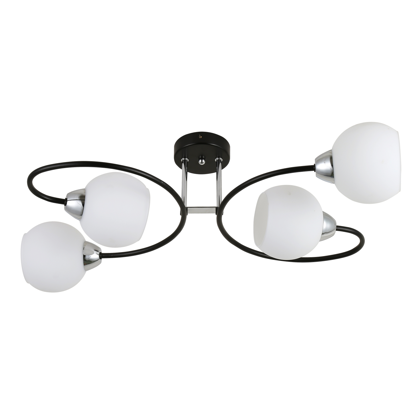 Lámpara de techo con 4 luces E27, ideal para salones y dormitorios, fácil de instalar en superficie