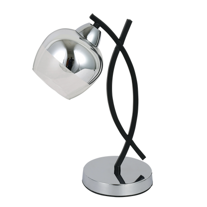Lámpara de mesa con foco orientable Denali, ideal para mesitas de noche