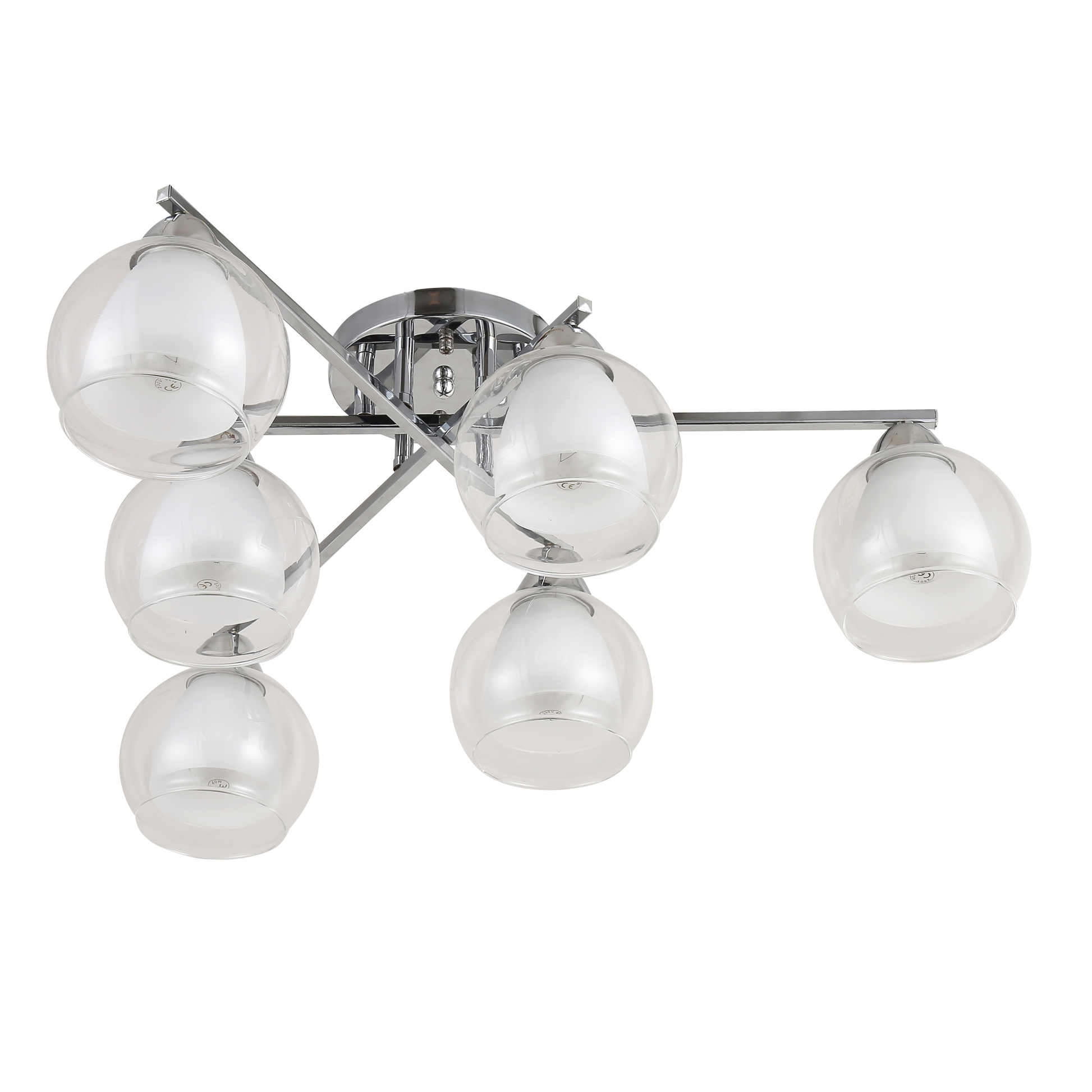 Lámpara cromada de estilo moderno ideal para salón o dormitorio, ilumina con elegancia