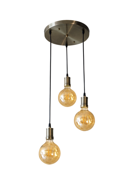 Lámpara colgante con bombillas E27 y luz cálida 2700K ideal para salones