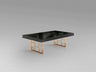 Mesa de Centro Vita de Schuller (Vita) en color Gris Antracita y Oro Rosa con patas metálicas de diseño - Ref 857628.
