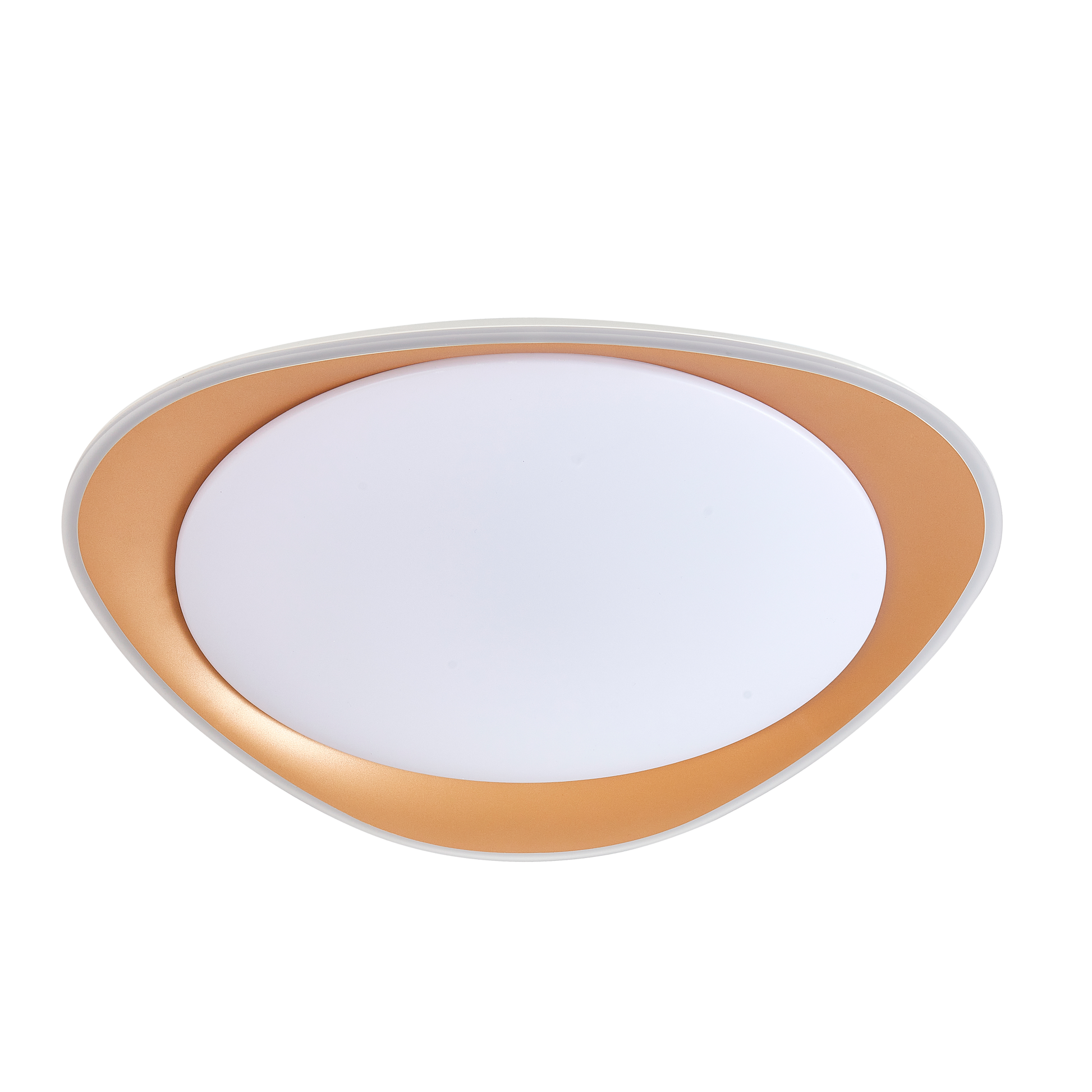 Plafón DAIRE Oro 72W LED, vista frontal, luzguru.com