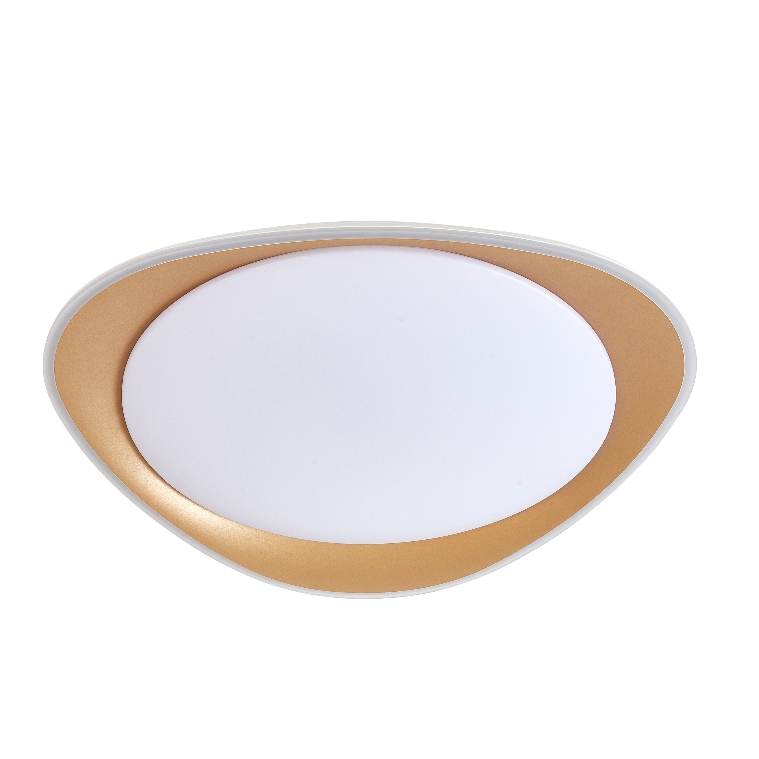 Plafón DAIRE Oro 72W LED, vista frontal, luzguru.com