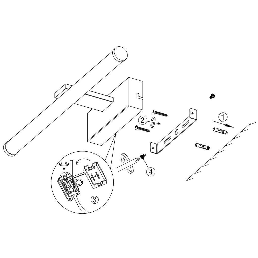 Detalle del aplique LED Egon latón ALEMAR - Vista lateral