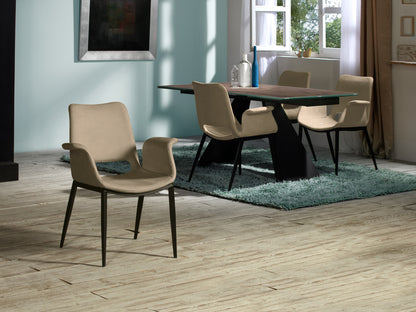 Sillón Sowa Tapizado Beige con Estructura Negra Mate Schuller - vista principal | Schuller